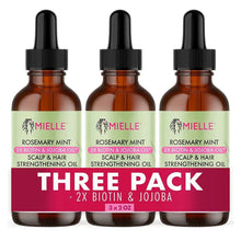 Mielle Rosemary Mint Scalp & Hair Strengthening Oil, 3 pk./2 fl. oz.