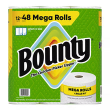 Bounty Select-a-Size Mega Roll Paper Towels, 12 pk./164 sheets per roll