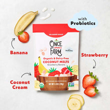 Once Upon a Farm Organic Coconut Melts, Strawberry Banana, 1oz Bag