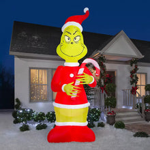 Giant 12' Inflatable Grinch with Candy Cane