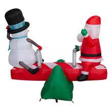 Gemmy Animated 6' Inflatable Santa and Snowman Seesaw