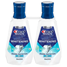 Crest 3D White Strength Whitening Mouthwash, Mouth Rinse, Strengthens Enamel, Wintermint, 2 pk./946ml