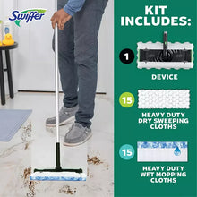 Swiffer Sweep and Mop Deluxe, 2-in-1 Floor Mopping and Sweeping Kit - USA MEGA SHOP