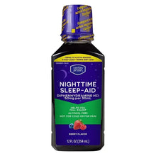 Berkley Jensen Nighttime Sleep Aid Diphenhydramine HCl 50 mg Liquid, 12 fl oz Bottles, 3 Pack
