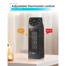 BLACK+DECKER Oscillating Ceramic Desktop Heater with Remote, 1500W Space Heater and Fan Combo