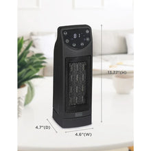 BLACK+DECKER Oscillating Ceramic Desktop Heater with Remote, 1500W Space Heater and Fan Combo