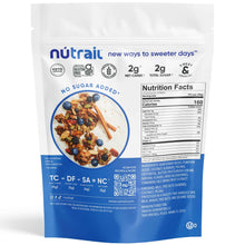 NuTrail Nut Granola Cereal, Blueberry Cinnamon, No Sugar Added, Keto, Gluten Free, 11 oz. 1 Count