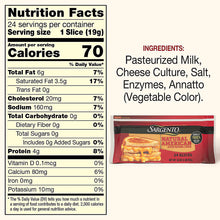Sargento Natural American Sliced Cheese, Slices, 24 ct.