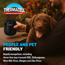 Thermacell E-ZoneGuard Patio Rechargeable Mosquito Repeller with 8-Hr Refill and 5.5-Hr Battery, Black