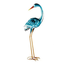 35” Blue Heron Statue Pair