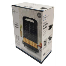 Mainstays 4 Slice Waffle Maker, Removable Plates, Black Matte, Model MS8400778514-1