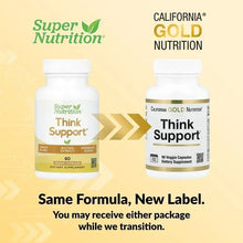 California Gold Nutrition, Think Support, with Ginkgo Biloba, Skullcap, Gotu Kola, Bacopa and Enzymes