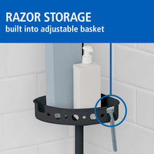 Mainstays 4-Tier Black Tension Pole Shower Caddy Organizer