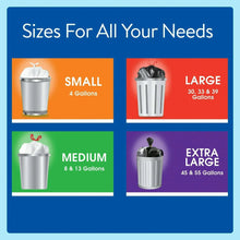 Great Value Sustainable Strong Flex Multi-Purpose Drawstring Bags, 30 Gallon, 40 Count