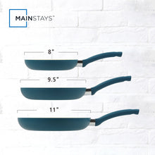 Mainstays Aluminum Nonstick Ceramic 3 Pieces Frypan Set