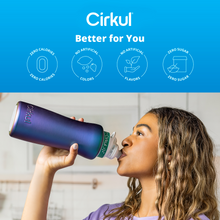 Cirkul 32oz Chameleon Stainless Steel Starter Kit with Chameleon Cirkul Lid 2.0 and 2 Flavor Cartridges (Blackberry Blueberry & Berry Blue Punch)