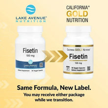 California Gold Nutrition, Fisetin, 100 mg, 90 Veggie Capsules
