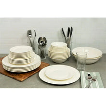 10 Strawberry Street Nova White Round 62-Piece Stoneware Dinnerware Set, Service for 6