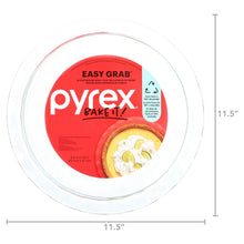 Glass Pie Plate 9.5", Pyrex®, Easy Grab, 1 Piece