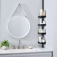 Bath Bliss 4 Shelf Tension Plastic Corner Shower Organizer Caddy in Matte Black