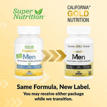 California Gold Nutrition, SimplyOne®, Men’s Multivitamin + Super Complexes with Vitamin C + Super Adaptogen Complex, 90 Tablets