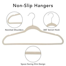 Better Homes & Gardens Velvet Adult Clothing Hangers, Beige, Non-Slip, Space Saving, 30 Count