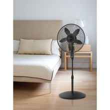 Lasko Cyclone Max 18" Oscillating Pedestal Fan with Remote, Adjustable Height and 4 Speeds for Whole Room Cooling, Black, S18605