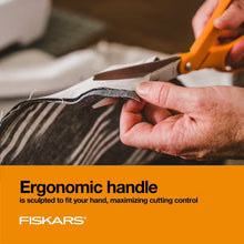 Fiskars 8 Inch Original, Orange Handled Scissors for Adults