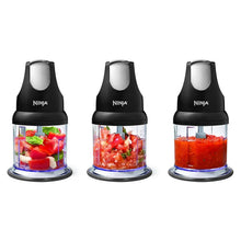 Ninja Express Chop 200 W Food Processor, Mince, Puree, One-Touch, Non-Slip Base, Dishwasher Safe, NJ100WM Black