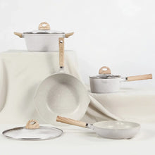 Carote Nonstick Cookware Set 8-Piece,Kitchen Pots and Pans Set,Stay-Cool Handles,Induction Compatible,Cookware Set for RV and Camping,Beige