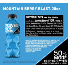 POWERADE Mountain Berry Blast Electrolyte Sports Drink Bottles, 20 fl oz, 8 Pack