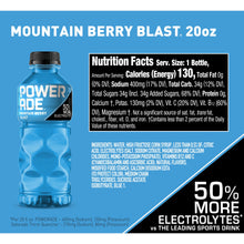 POWERADE Mountain Berry Blast Electrolyte Sports Drink Bottles, 20 fl oz, 8 Pack