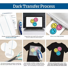 Hello Hobby Dark Fabric Transfer Paper, Inkjet Printable, 8.5" x 11", 5 Sheets