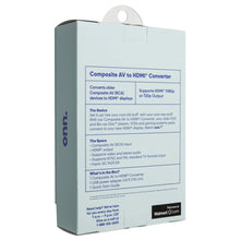 onn Composite AV to HDMI Converter, Black