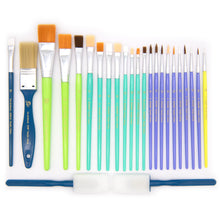 Hello Hobby 25-Piece Assorted Craft Paint Brush Set for Art Projects