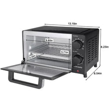 Mainstays 4-Slice Countertop Toaster Oven with 3 Settings, Includes Baking Rack and Pan, Black, New
