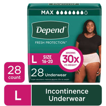3pack-DependFreshProtectionIncontinenceUnderwearforWomen-AdultDiapers-L-28Count56-_2 - USA Mega Market