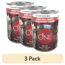 Purina ONE True Instinct Wet Dog Food, High Protein Soft Beef & Salmon, 13 oz Can