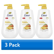 (3 pack) Dove Glowing Gentle Body Wash for Women All Skin Mango & Almond Butter, 30.6 fl oz