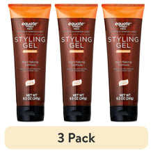 (3 pack) Equate Men Styling Gel for Strong Hold and Shine with Non-flaking Formula, 8.5 oz, Compare to American Crew®