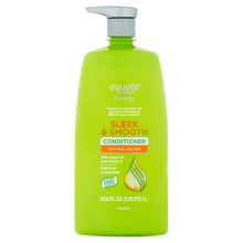 (3 pack) Equate Sleek & Smooth Conditioner for Frizzy & Dry Hair Care - 33.8 fl oz - Compare to Garnier Fructis