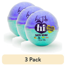 (3 pack) Hi Peach Layne Hi Tide, Periwinkle and Turquoise Clean Beauty Bath Bomb with Prize, 4.5oz