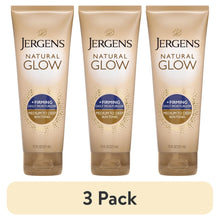 (3 pack) Jergens Natural Glow Firming Daily Moisturizer Medium to Tan Sunless Self Tanner Lotion, 7.5 fl oz