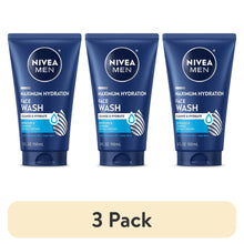 (3 pack) NIVEA MEN Maximum Hydration Face Wash with Aloe Vera, 5 fl oz