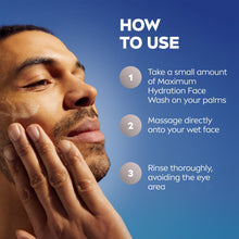 (3 pack) NIVEA MEN Maximum Hydration Face Wash with Aloe Vera, 5 fl oz