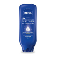 (3 pack) NIVEA Nourishing In Shower Lotion for Very Dry Skin, 24-Hour Body Moisturizer, 13.5 fl oz