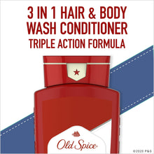 (3 pack) Old Spice High Endurance Men's 3-in-1 Shampoo Conditioner & Body Wash, 24 fl oz