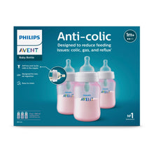 (3 pack) Philips Avent Anti-colic Bottle with AirFree Vent, 9oz, 3pk, Pink, SCY703/13