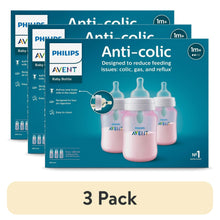 (3 pack) Philips Avent Anti-colic Bottle with AirFree Vent, 9oz, 3pk, Pink, SCY703/13
