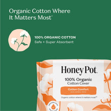 (3 pack) The Honey Pot Company, Non-Herbal Regular Pads with Wings, Organic Cotton Cover, 20 ct.